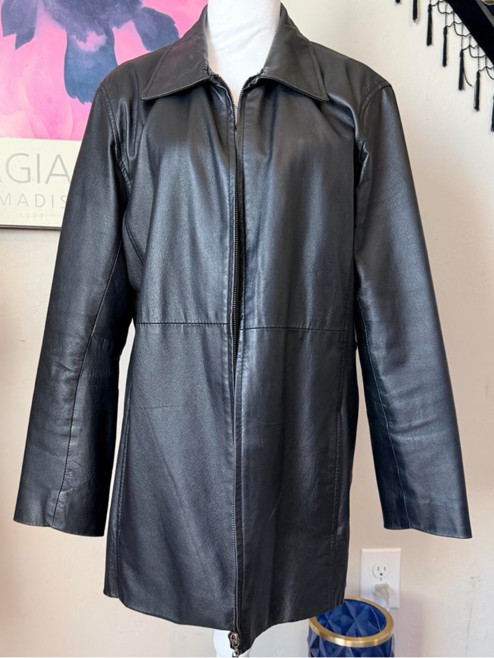 USA Leather: 100% leather jacket - size L